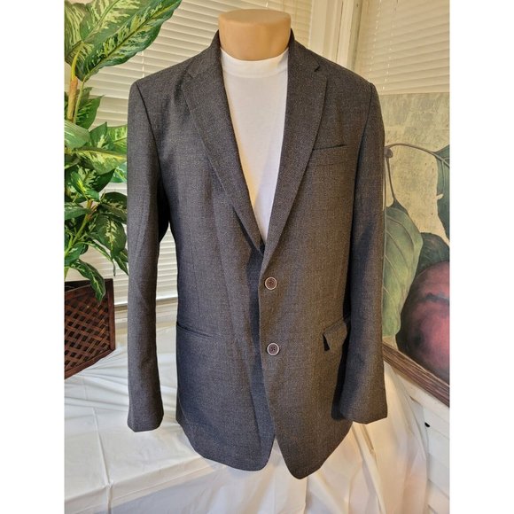 Tommy Hilfiger 40R Men's Blazer Charcoal Gray Two-Button/Vent Lightweight B522 - Picture 1 of 9